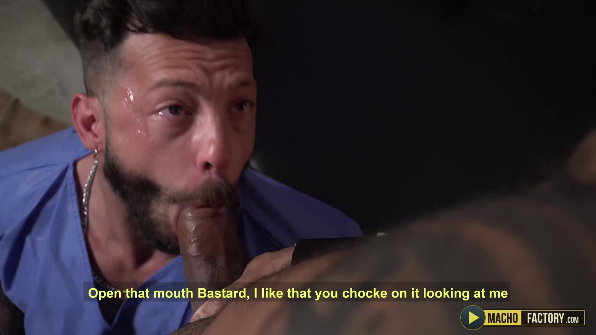 Mistress forces Viktor Rom's huge cock down a submissive bottoms hole - Mistress Bonbon's Dungeon