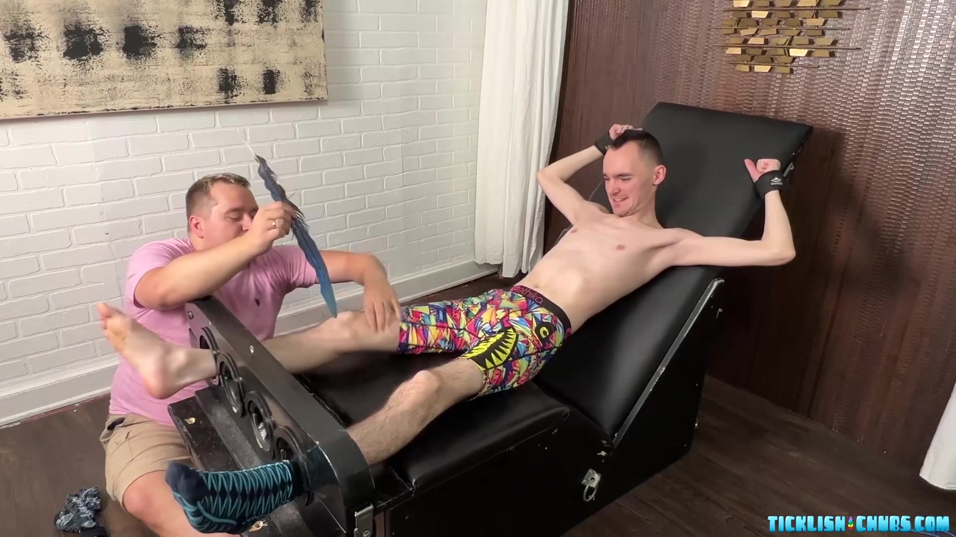 TicklishChub: Spiritmonkey wants bear DILF Matt to test the tickle chair on him