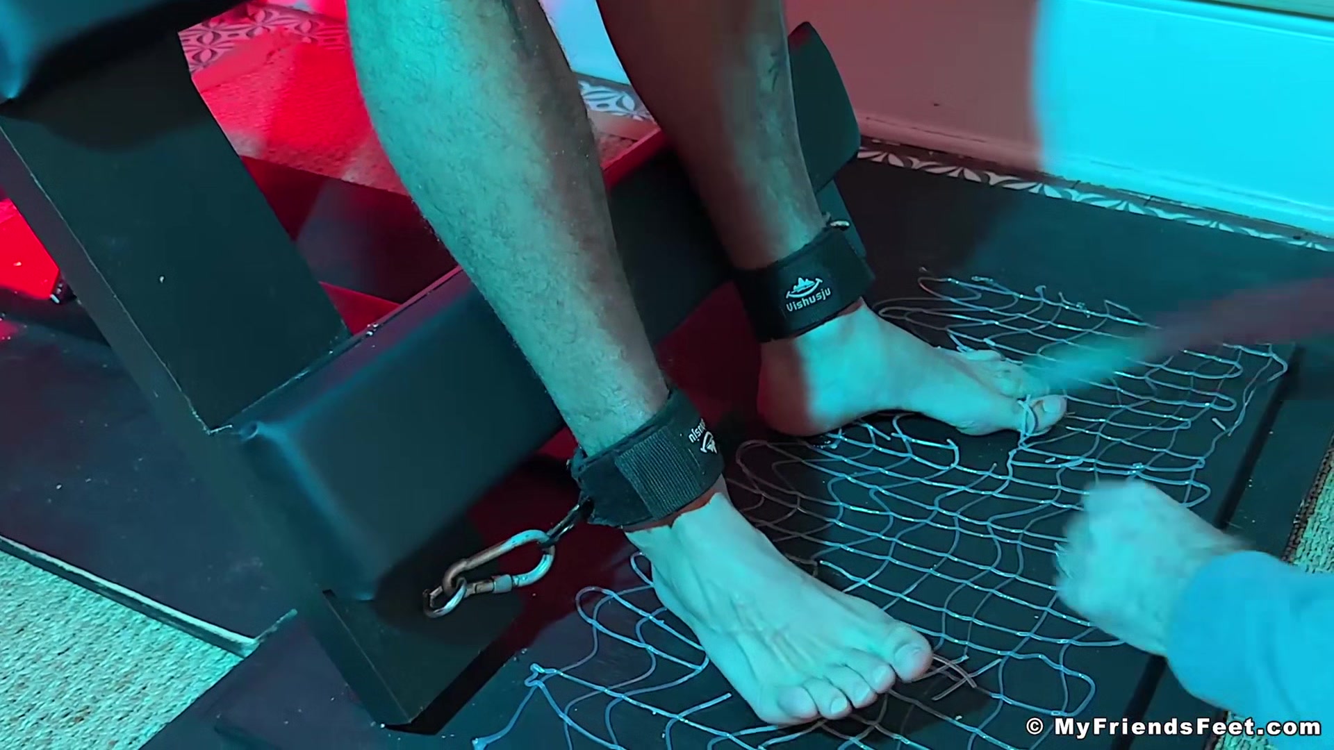 MyFriendsFeet: Bound Luca R laughs hard while being tickled by a horny daddy