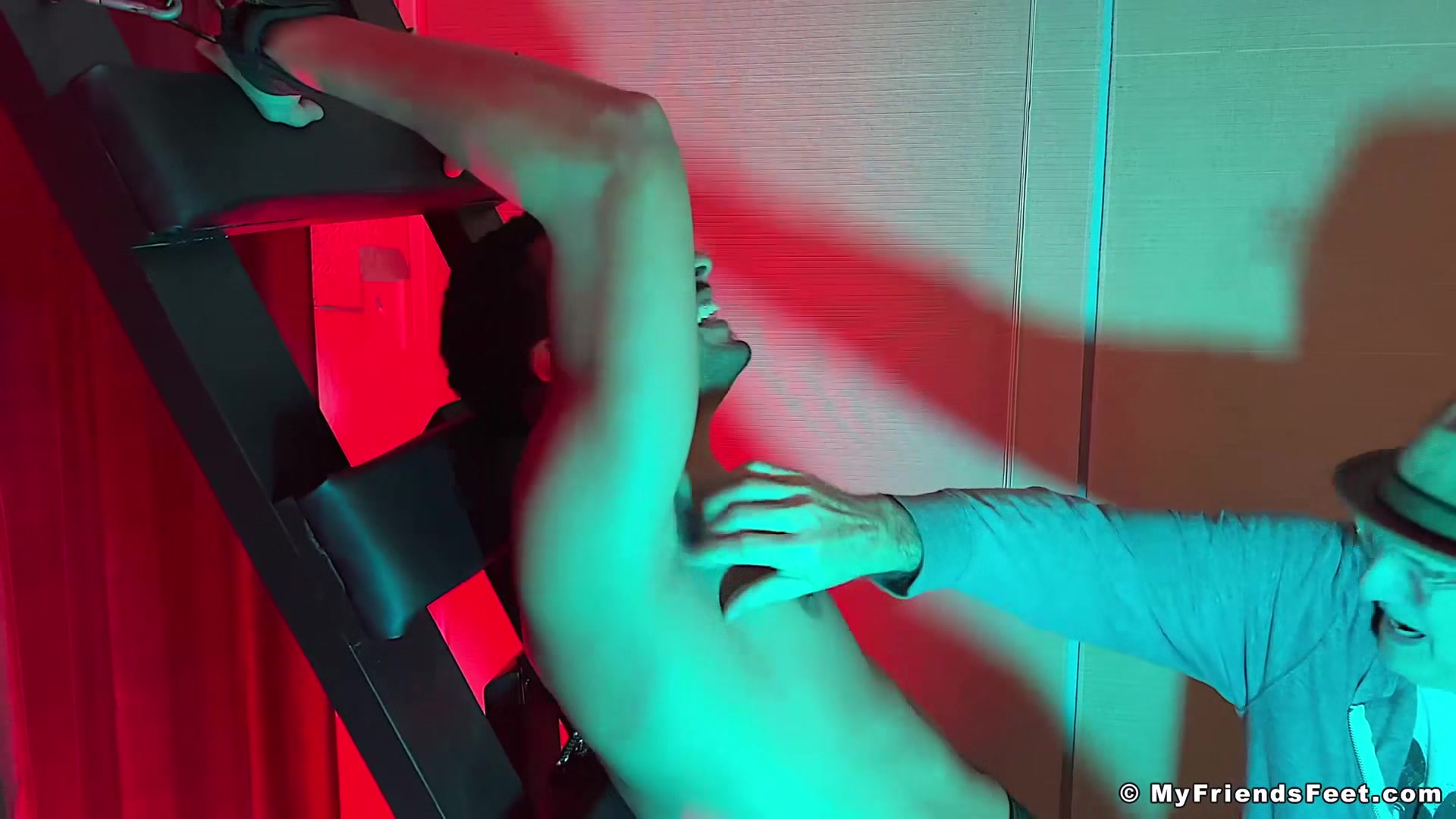 MyFriendsFeet: Bound Luca R laughs hard while being tickled by a horny daddy