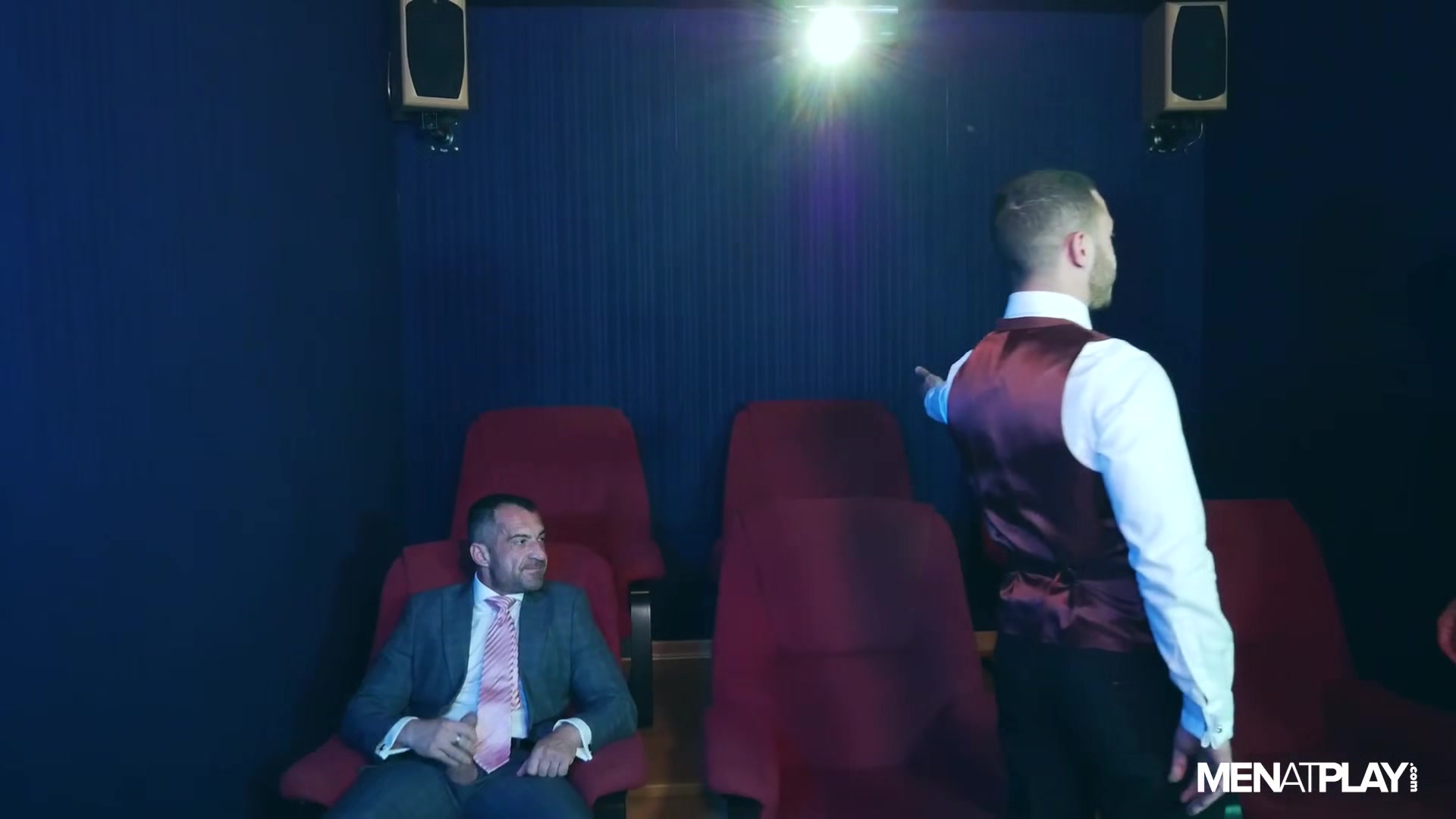 Threesome At Cine-X - MENatPLAY
