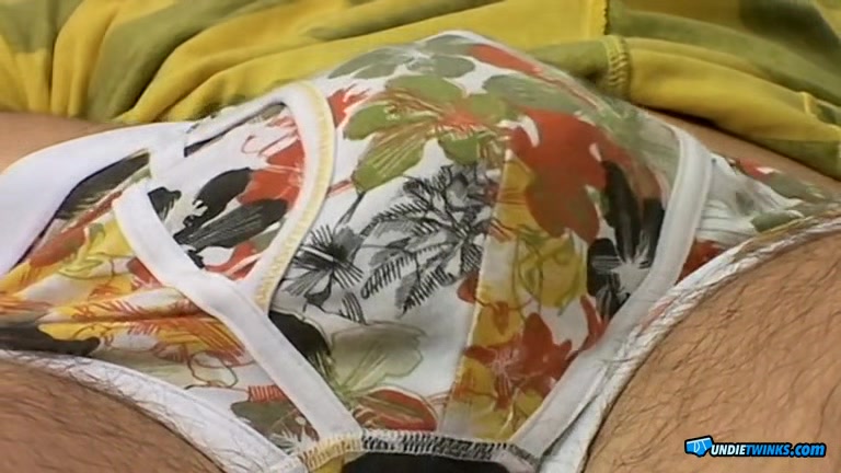 UndieTwinks: Uncut Kyle Valasek teases and humps his throbbing dick on the sofa