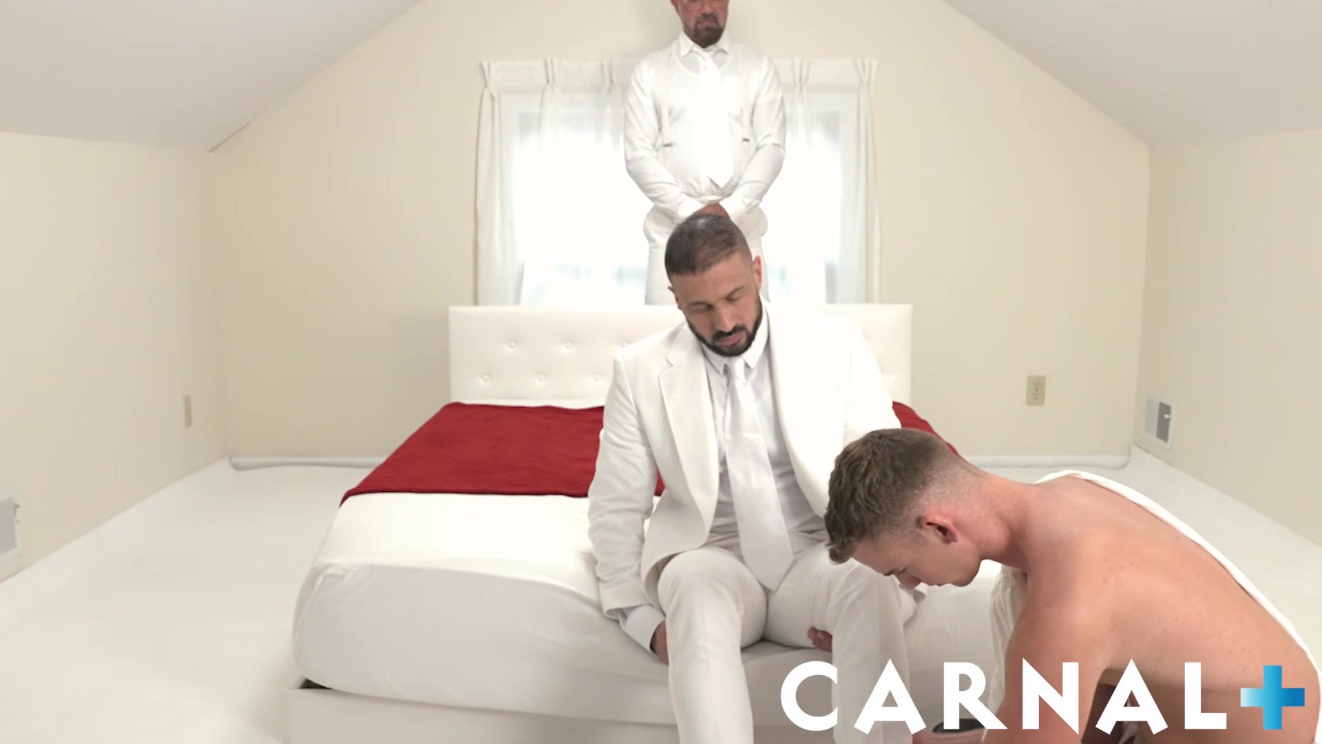 MasonicBoys - Beautiful twink Jack Waters barebacked by suited DILFs