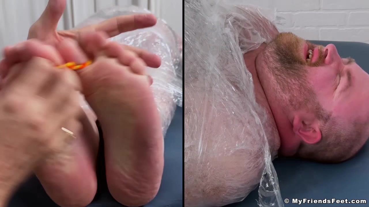 MyFriendsFeet: Tommy Bearhama gets mummified and giggles with feet tickles