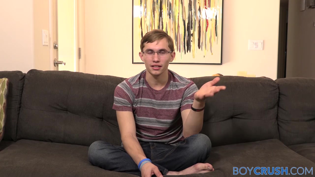BoyCrush: Darron Bluu Moans While Stroking His Massive Dong On The Couch