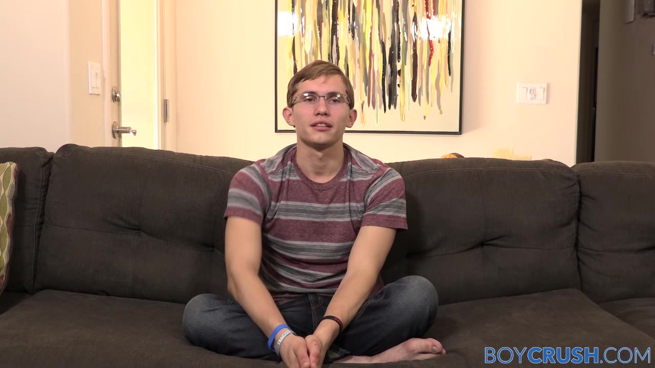 BoyCrush: Darron Bluu Moans While Stroking His Massive Dong On The Couch