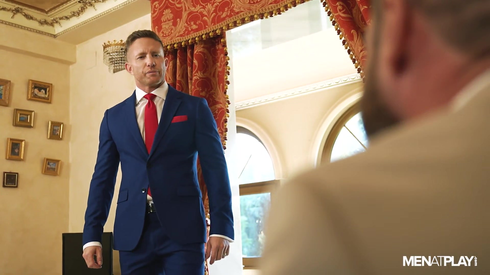 Stained Red Tie - MENatPLAY