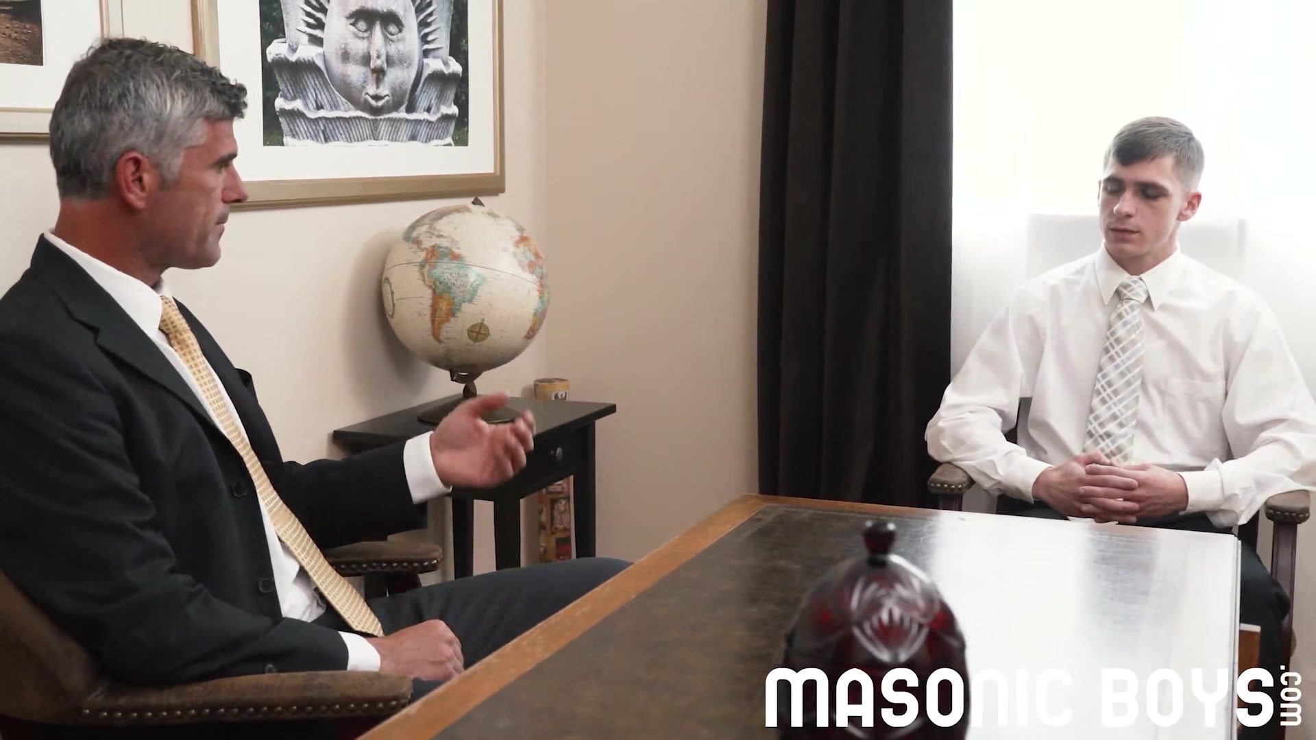 MasonicBoys - Innocent twink Cole Blue barebacked by hung suited DILF