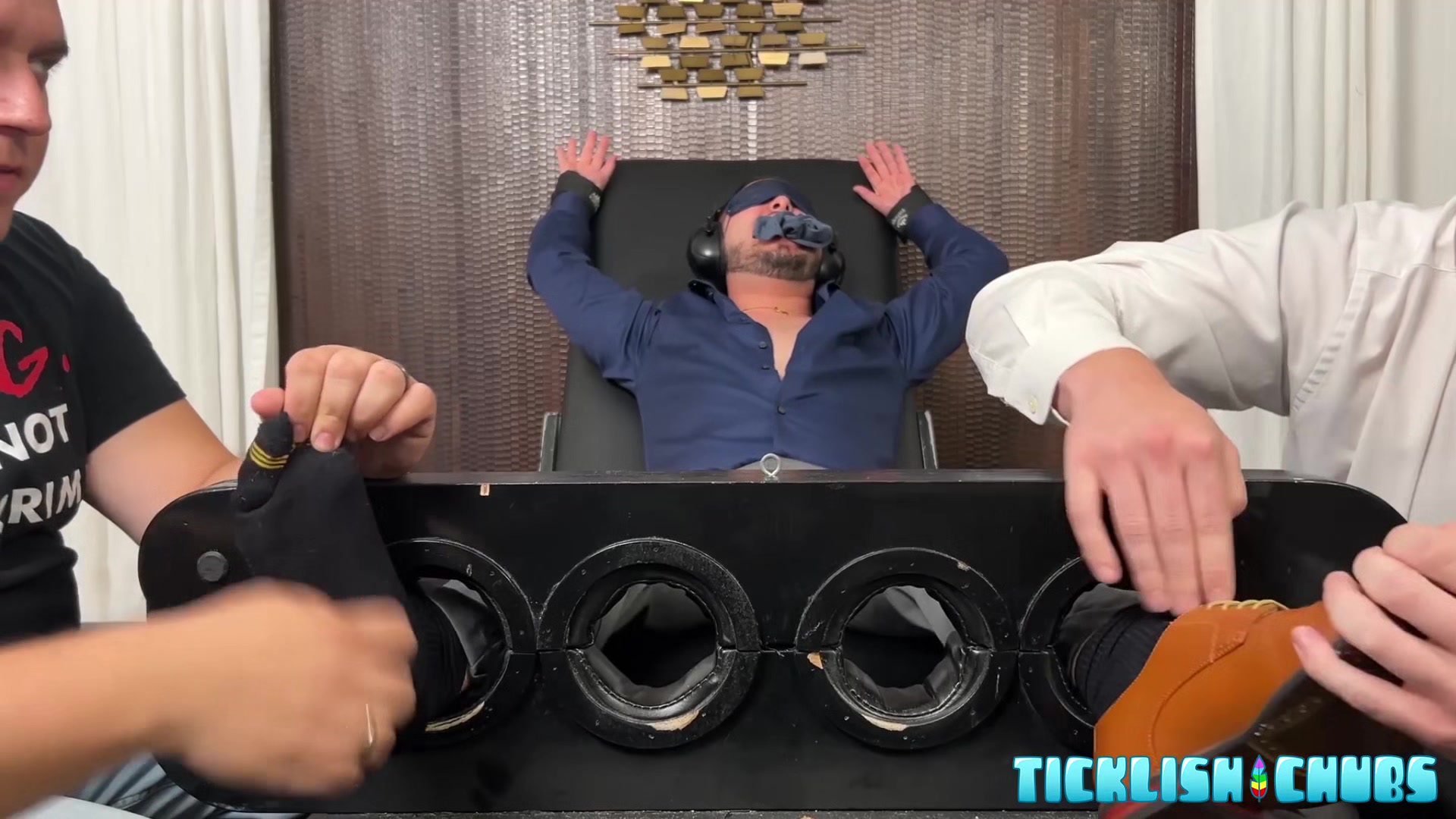 TicklishChubs: Leo Gets Tickled Hard By His Boss Loborud And Matt To Get A Loan
