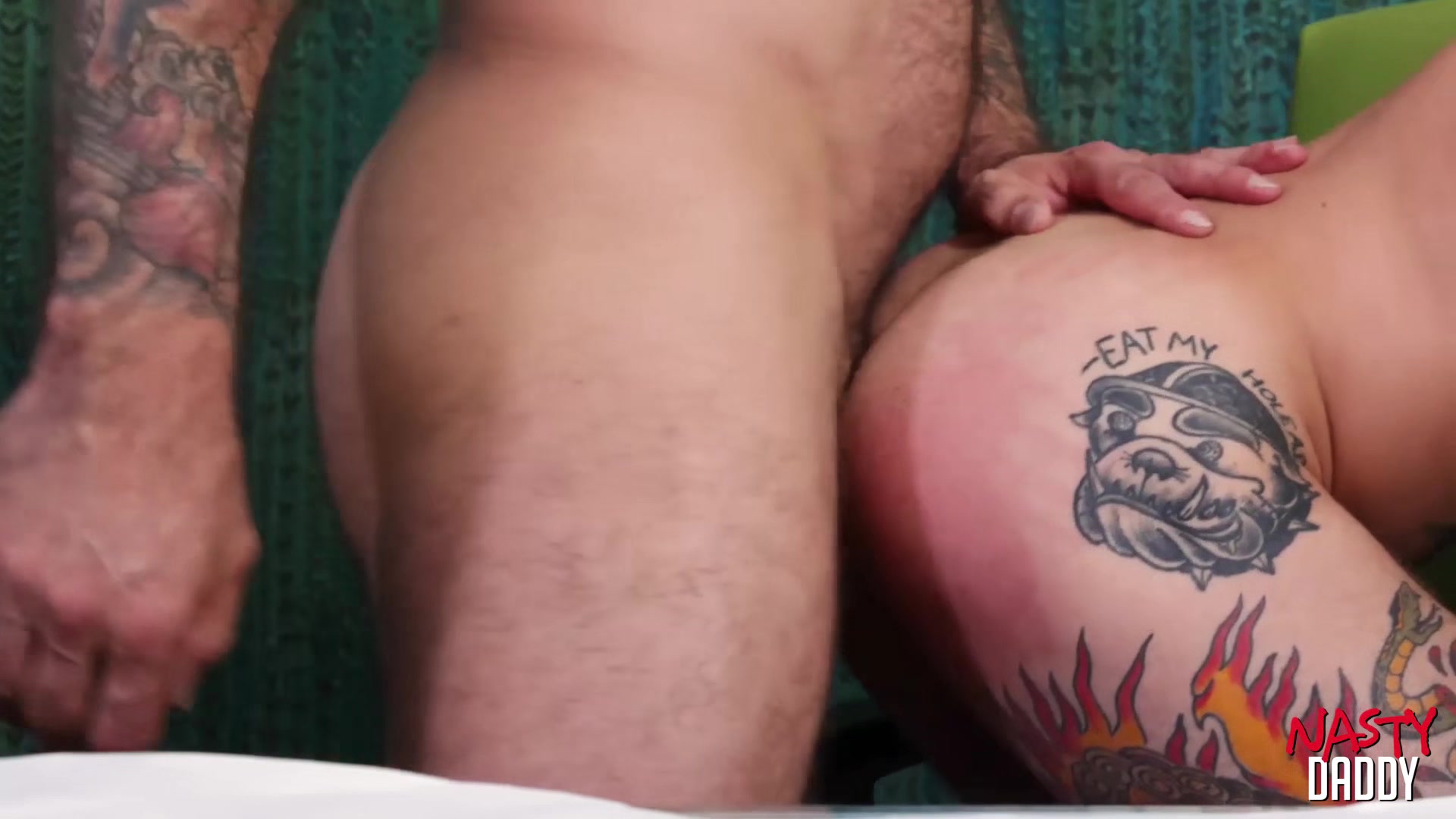NastyDaddy: Tattooed Drew Sebastian Relentlessly Slams His Bottom Ryan Sebastian