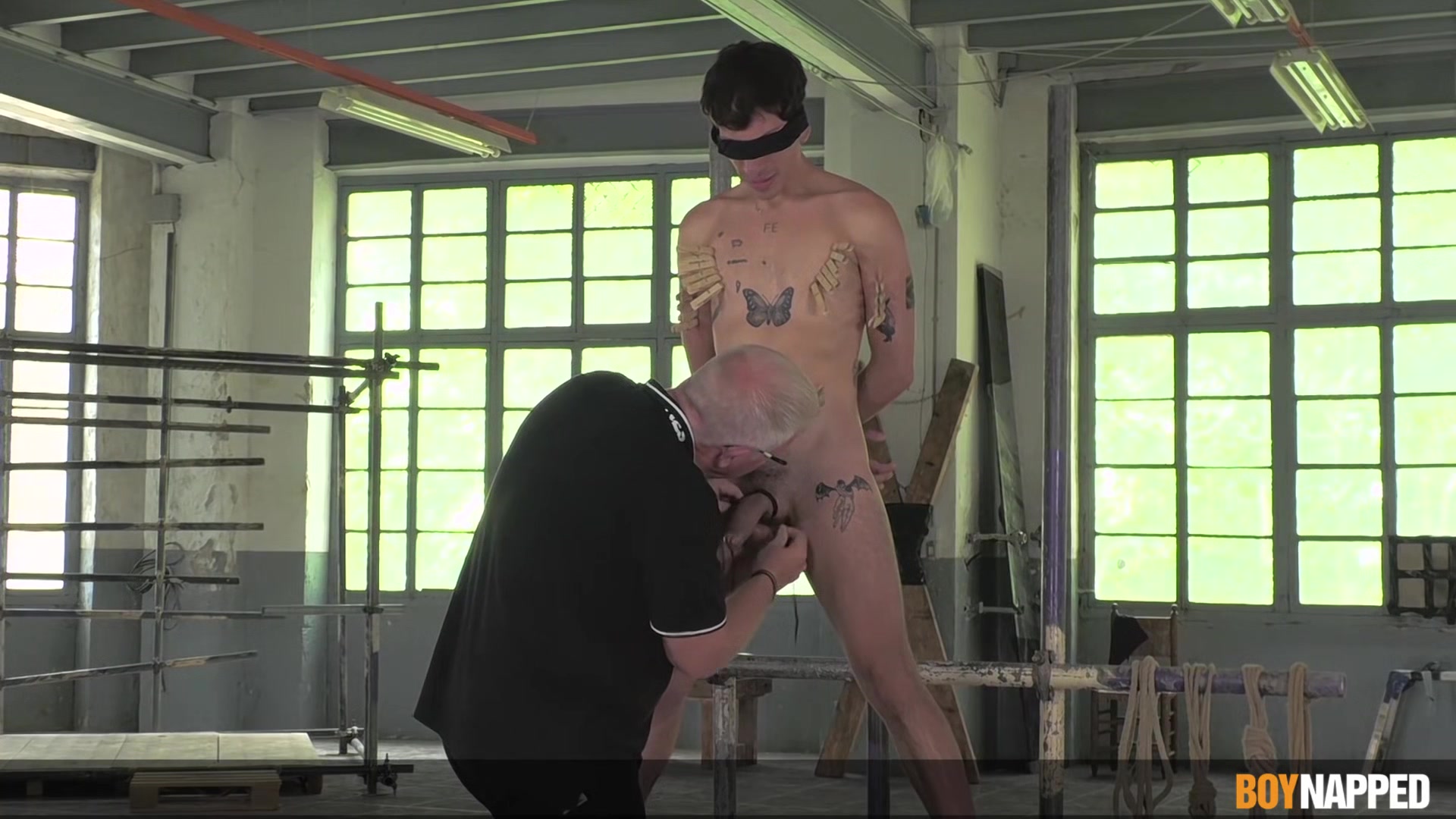 Boynapped - Teaching His New Big Dicked Sub Part 1: Dom Tries Nipple Pinching On His Sub