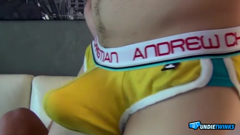 UndieTwinks: Buff Jimmy Roman Roughs Up Jaxs Mouth And Ass With His Undies On