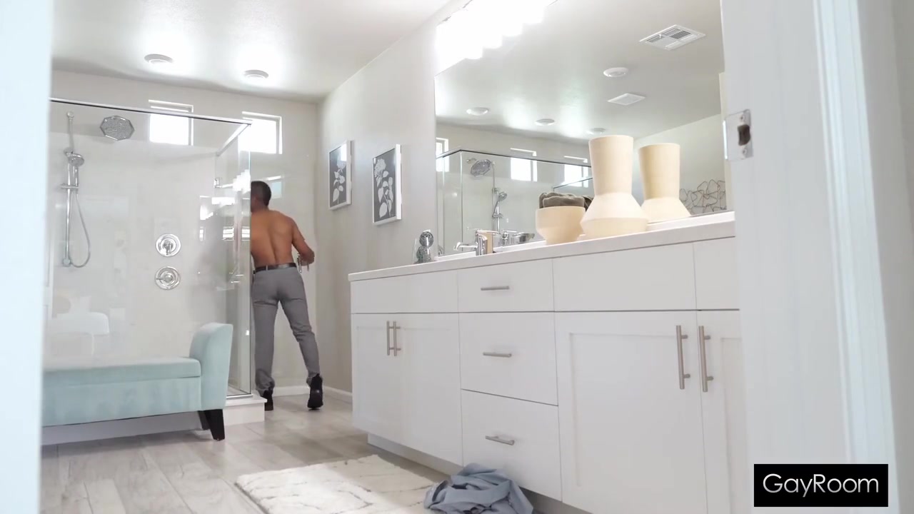 Horny Roommate Twink Swallows Bbc In The Shower