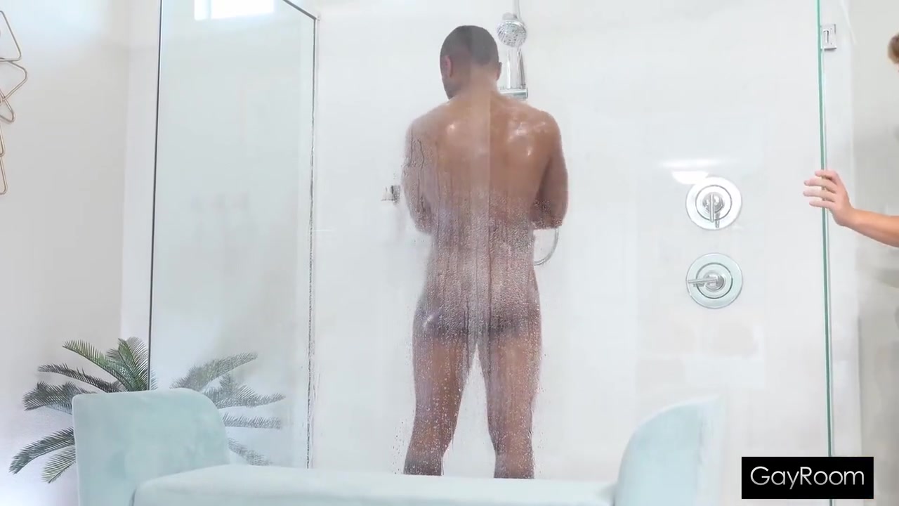 Horny Roommate Twink Swallows Bbc In The Shower