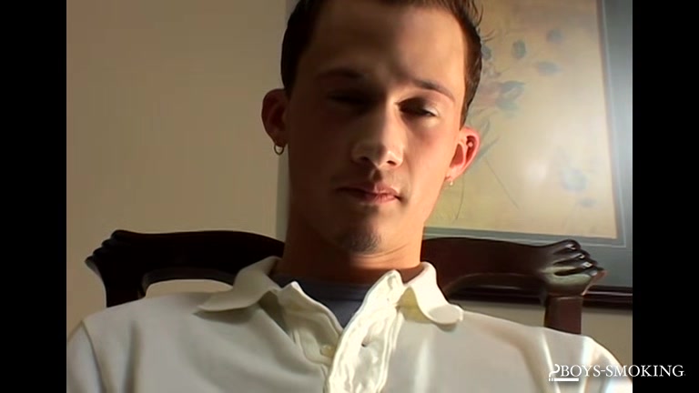 BoysSmoking: Braden Spence Lights Smoke And Toys His Tight Bum