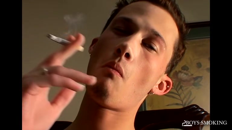 BoysSmoking: Braden Spence Lights Smoke And Toys His Tight Bum