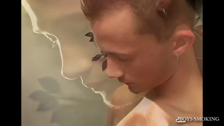 BoysSmoking: Braden Spence Lights Smoke And Toys His Tight Bum