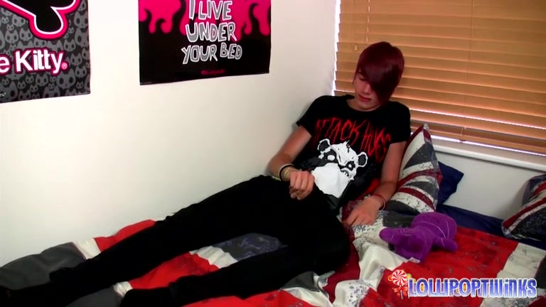 LollipopTwinks: Big Dick Twink Rhys Casey Jacks Off Hard Pleasuring His Uncut Meat
