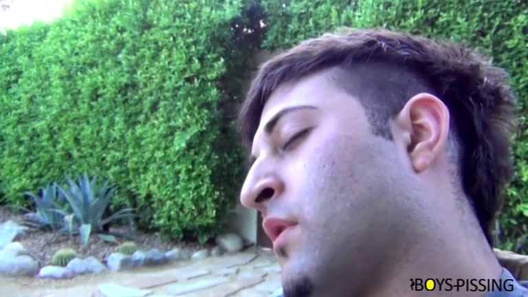 BoyPissing: Naughty Michael Dora Peeing Outside For Voyeur Pleasure