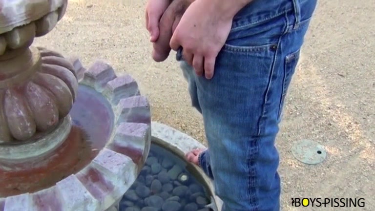 BoyPissing: Naughty Michael Dora Peeing Outside For Voyeur Pleasure
