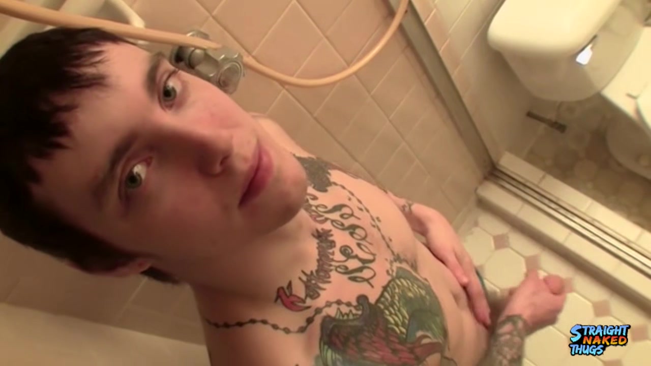 StraightNakedThugs: Straight Blinxs Shower Time Turns To Intense Cock Jerking Sesh