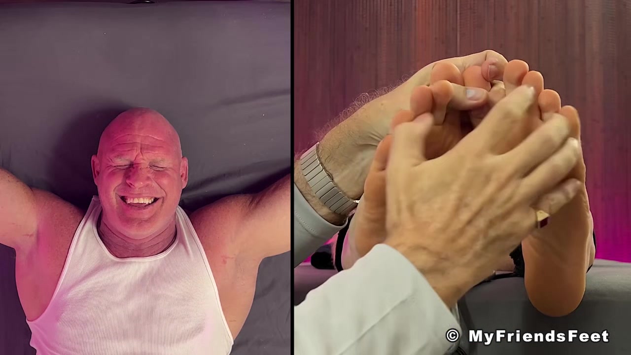 MyFriendsFeet: Hunk Dev Giggles Hard While Being Tickled From His Pits To His Feet