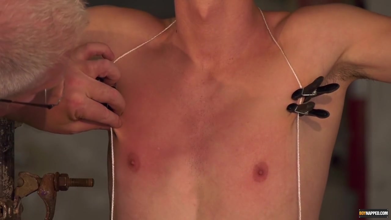 Sebastian Kane Tortures Restrained Sub Twink With Clamps