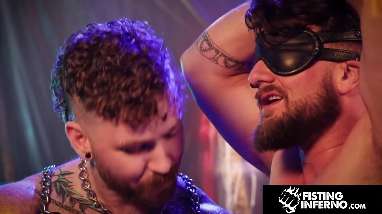 Blindfolded Muscle Bear Heath Takes Jaysons Raw Cock & Ball Roughness