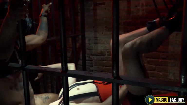 MachoFactory: Babylon Prince Dominates Kryz XXX In A Dark Fetish Cell Encounter