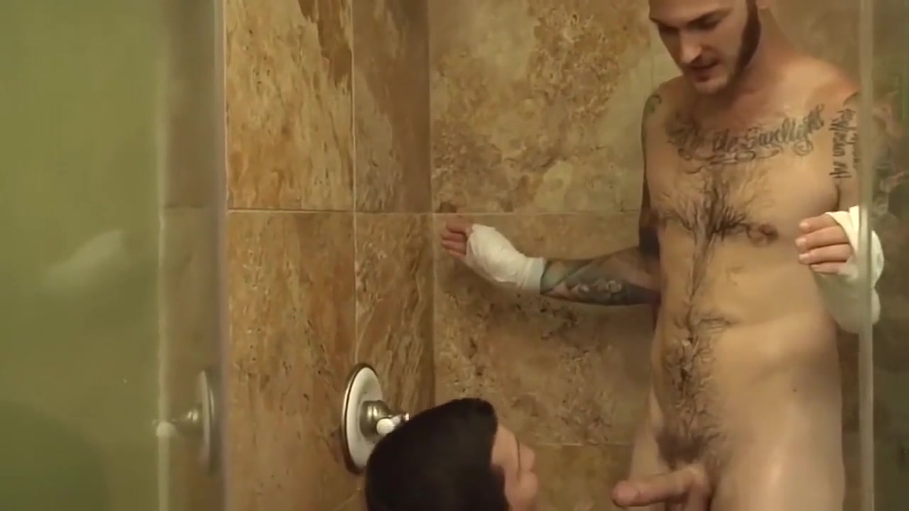 Injured Gay-for-pay Homie Needs Help Showering And Getting Off
