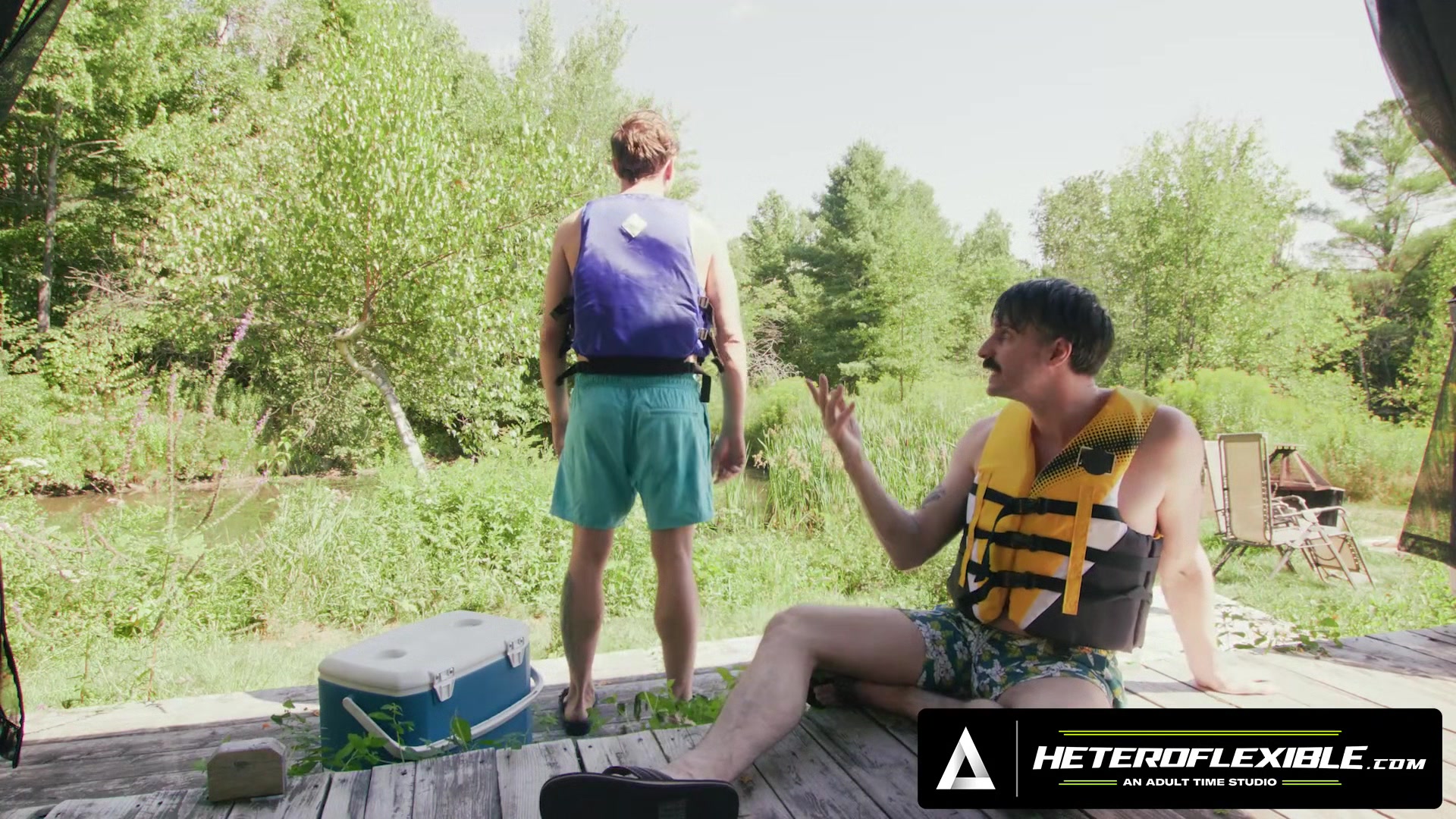 HETEROFLEXIBLE - Horny Ethan Chase Borrows Buddy Seb Leblan s Phone For Porn After Jet Ski Accident