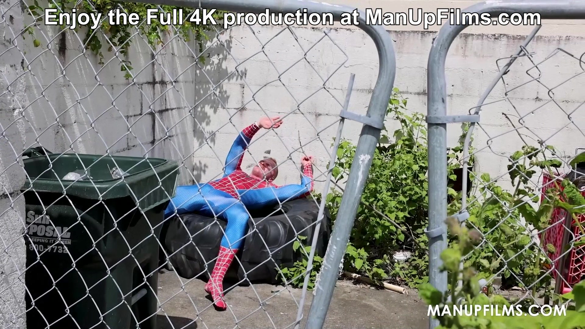 Worship me! Caught Spiderman in my Web at ManUpFilms