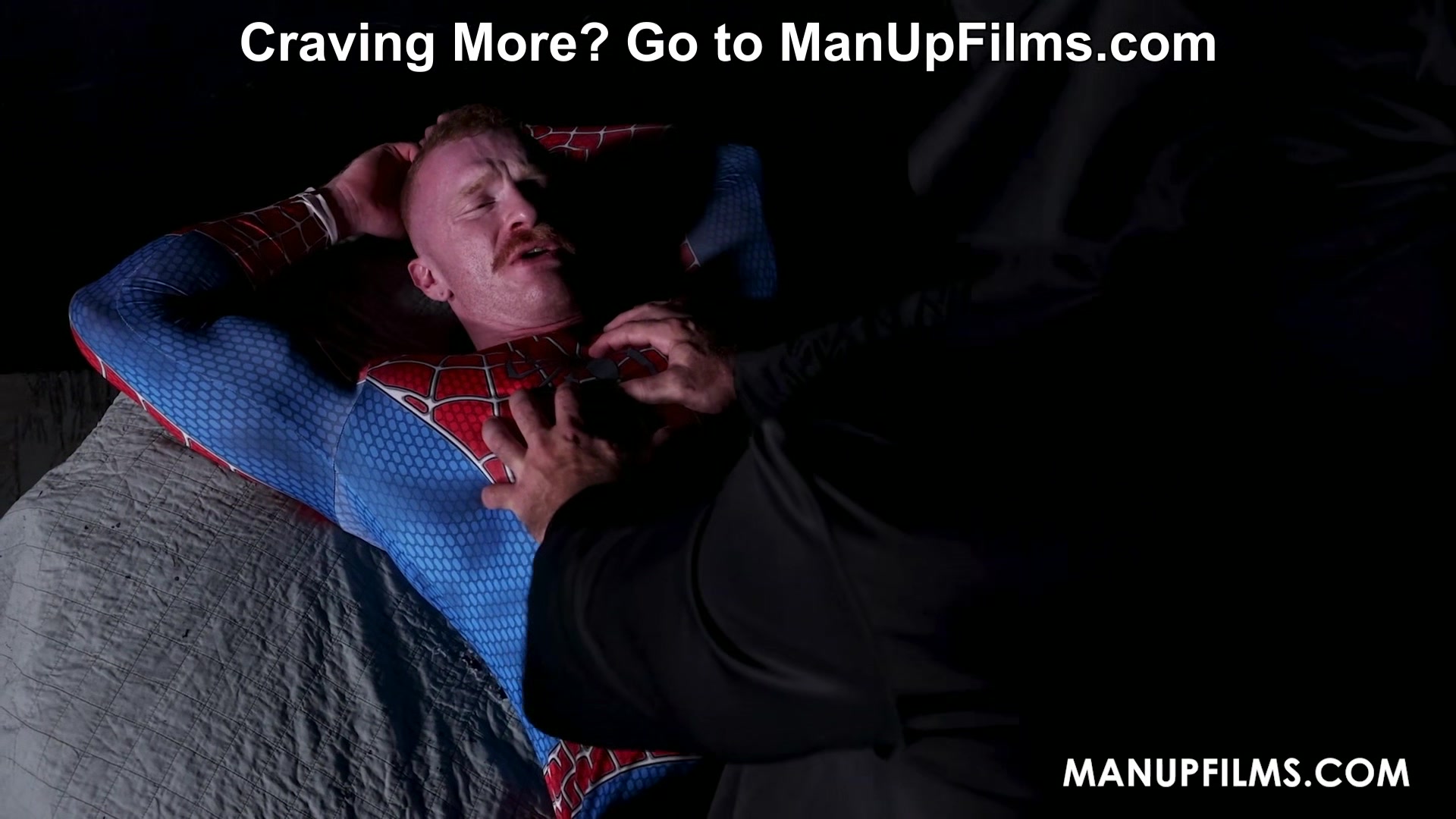 Worship me! Caught Spiderman in my Web at ManUpFilms