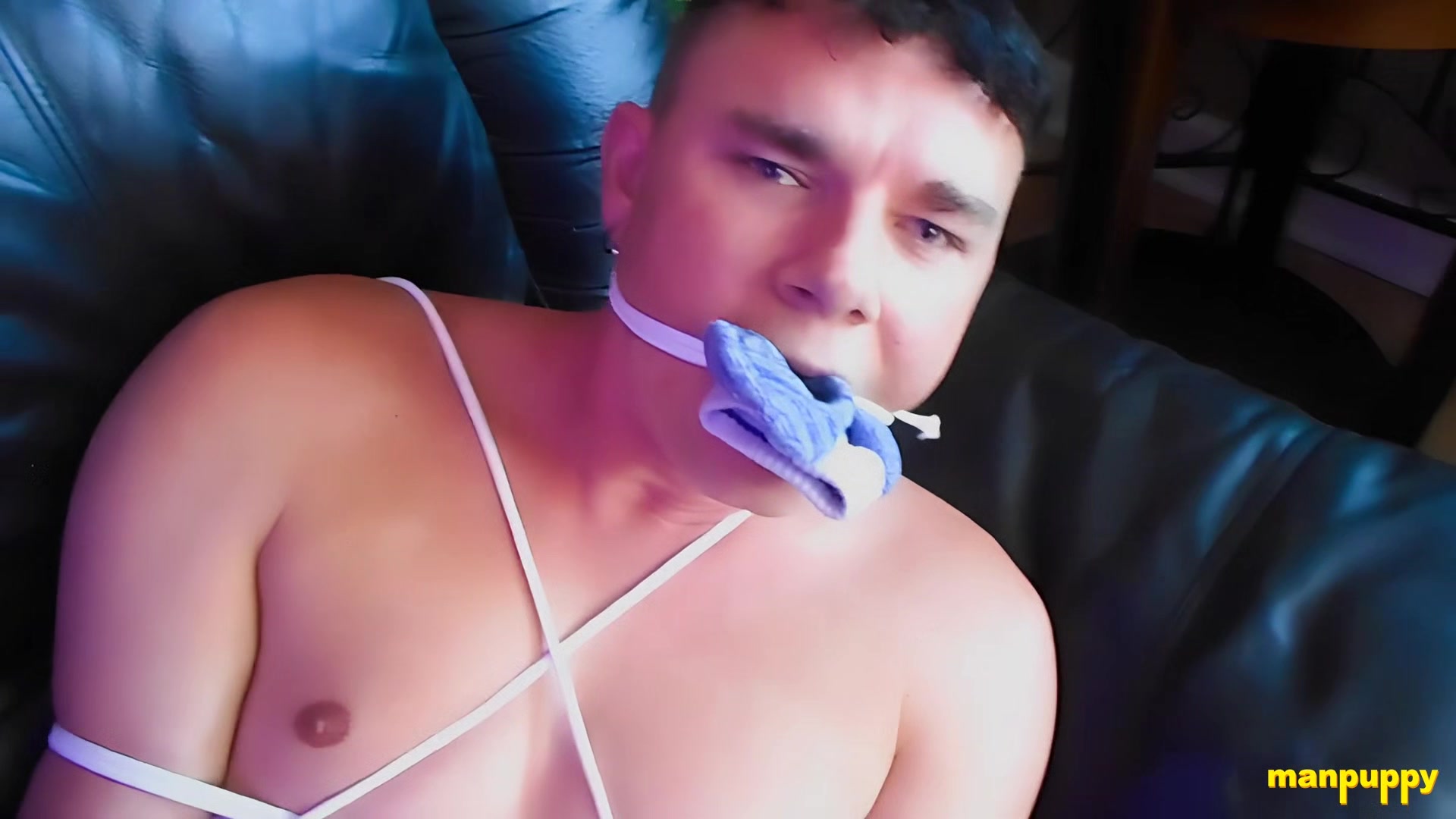 ManPuppy: Leo Blue Struggles In Rope As Richard Lennox Teases Him Mercilessly
