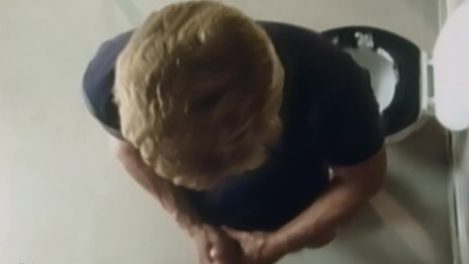 Blond Gay Takes Massive Dick In Public Toilet