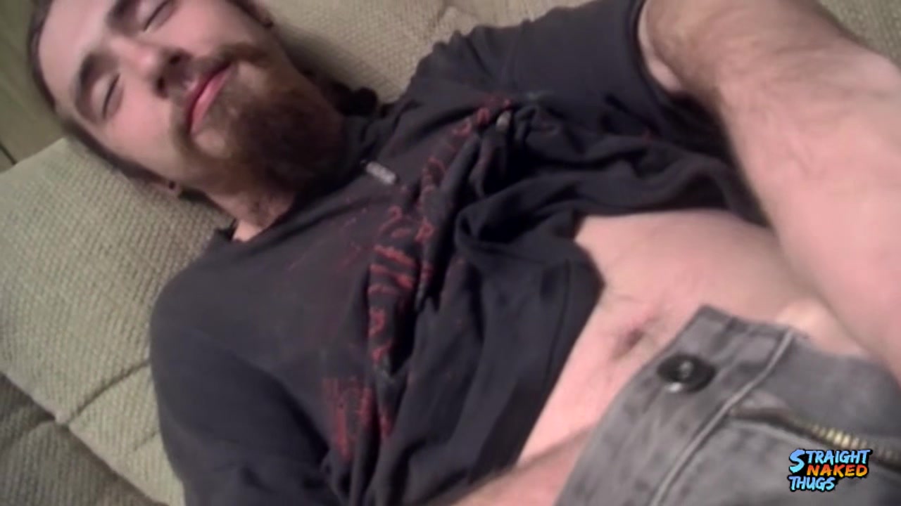 StraightNakedThugs: Samuel Phatoms Smoky Chill Session Turns Into Slow Cock Stroking