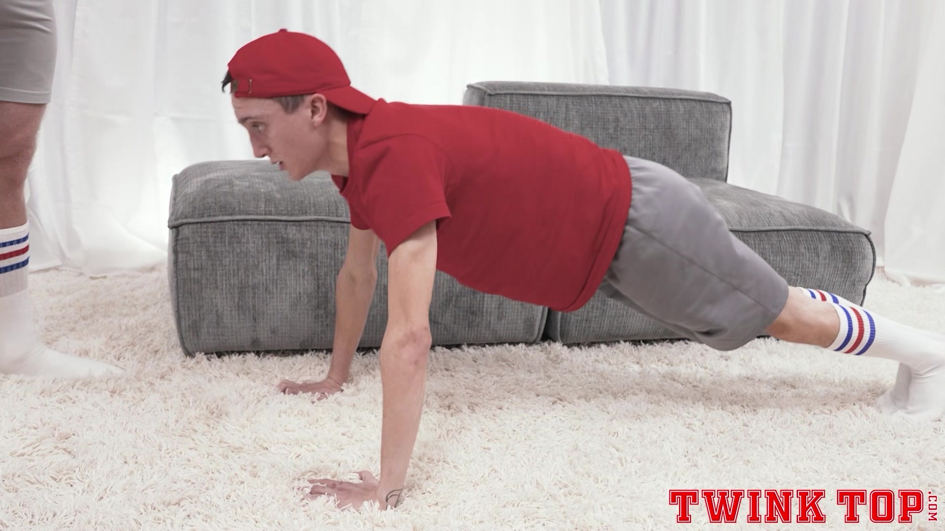 TwinkTop - Sexy twink athlete Jack Andrum fucks DILF coach Cain Marko