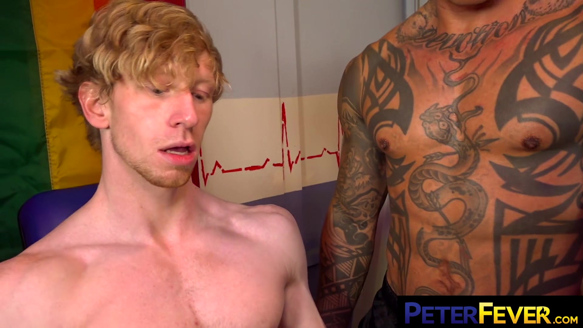 PETERFEVER Tattooed Damian Dragon Slide Raw Dick To Jesse Stone Asshole