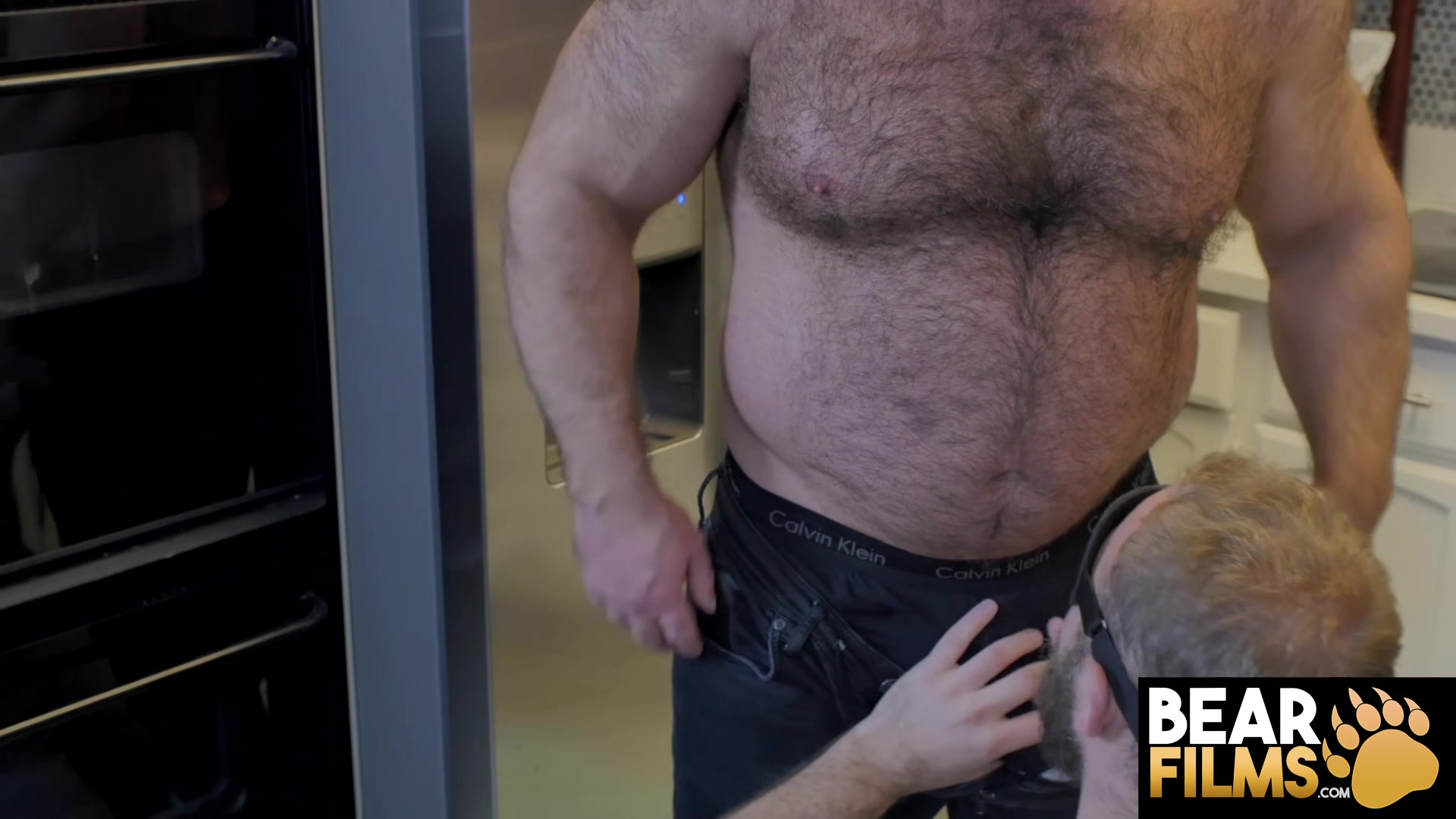 BEARFILMS Hungry Kosher Pig Takes Brad Kalvo Huge Cock