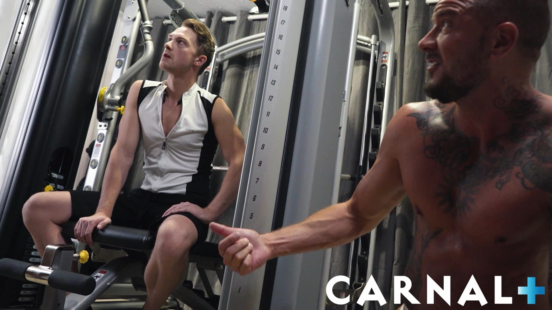 Two sexy twink fucked raw in gym by DILF Dolf Dietrich
