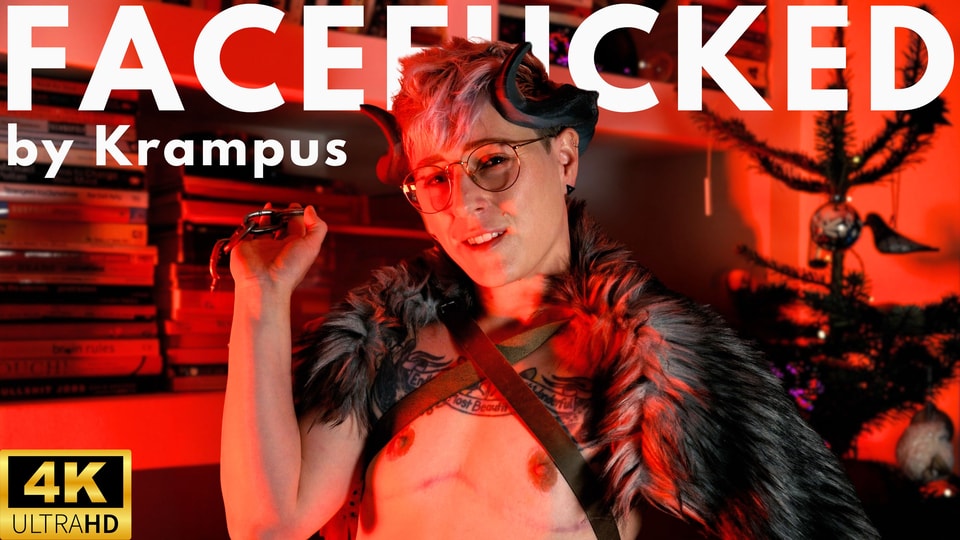 Facefucked by Krampus - Jaq Quicksilver Punishes You With POV Demon Cock and Big Clit Facefucking