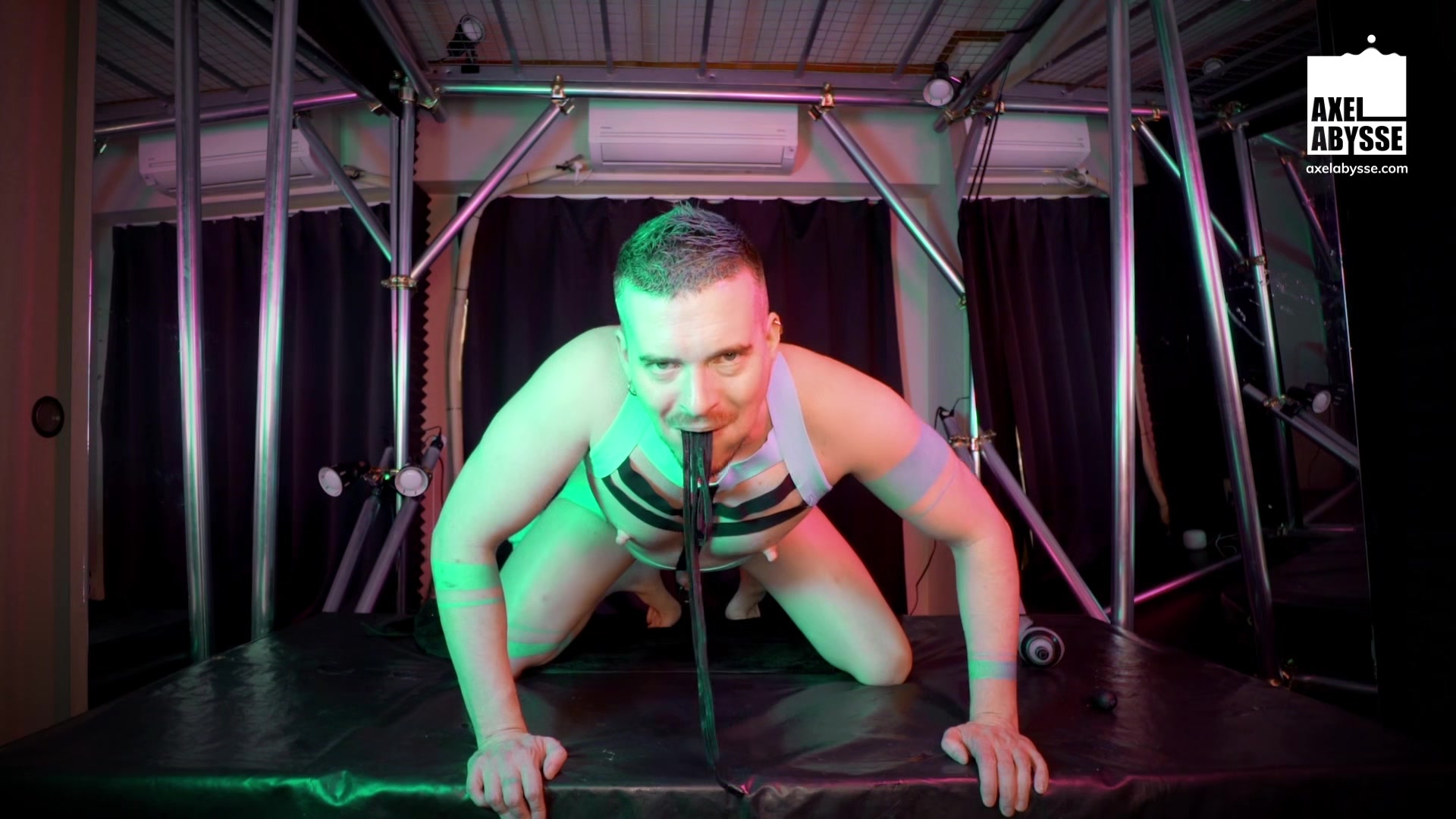 Muscular Axel Abysse Fisted His Own Ass Before Riding Dildo