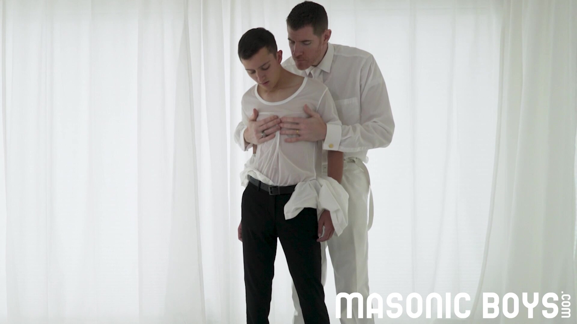MasonicBoys - DILF Master strips and fucks Mormon Twink Jack Andram
