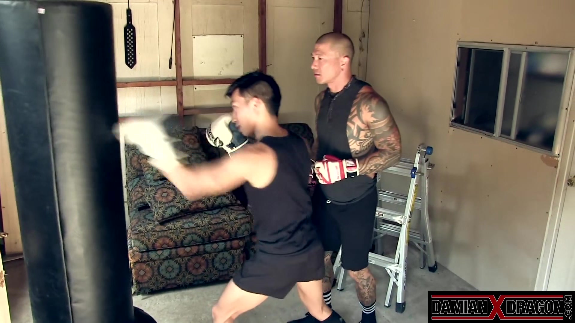 Inked Asian Damian Dragon Dominates David Ace