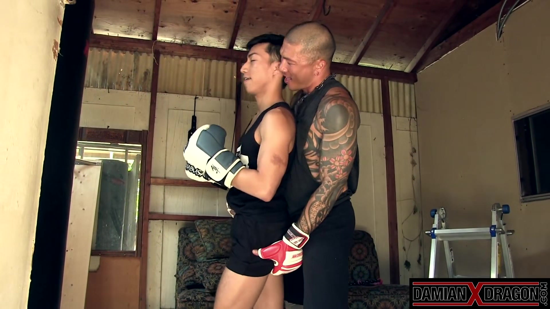 Inked Asian Damian Dragon Dominates David Ace