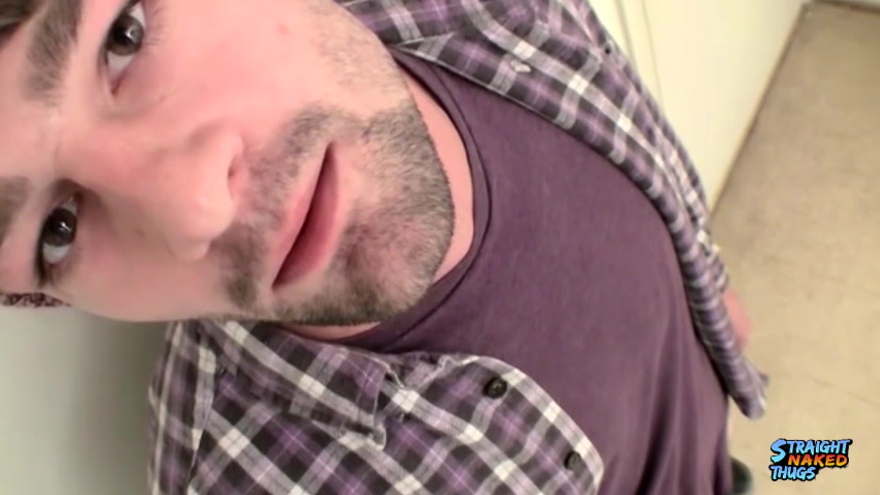 StraightNakedThugs: Handsome Stud Mickey Waters Strokes His Hard Meat To Messy Explosion