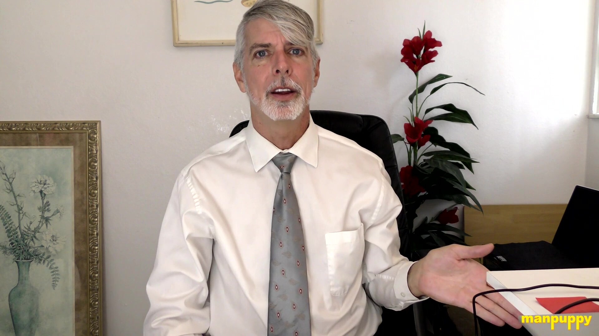 ManPuppy: Psychiatrist Richard Lennox Teaches Virgin To Cum In Office Session