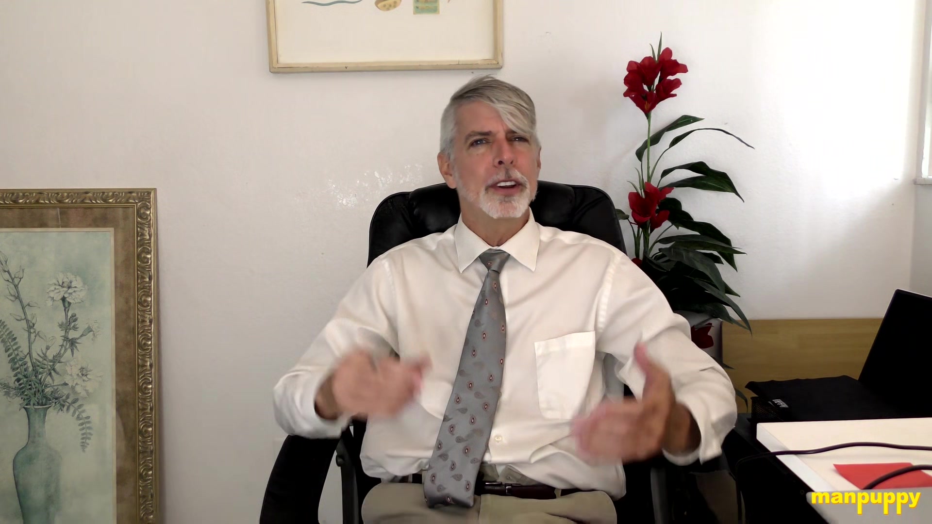 ManPuppy: Psychiatrist Richard Lennox Teaches Virgin To Cum In Office Session