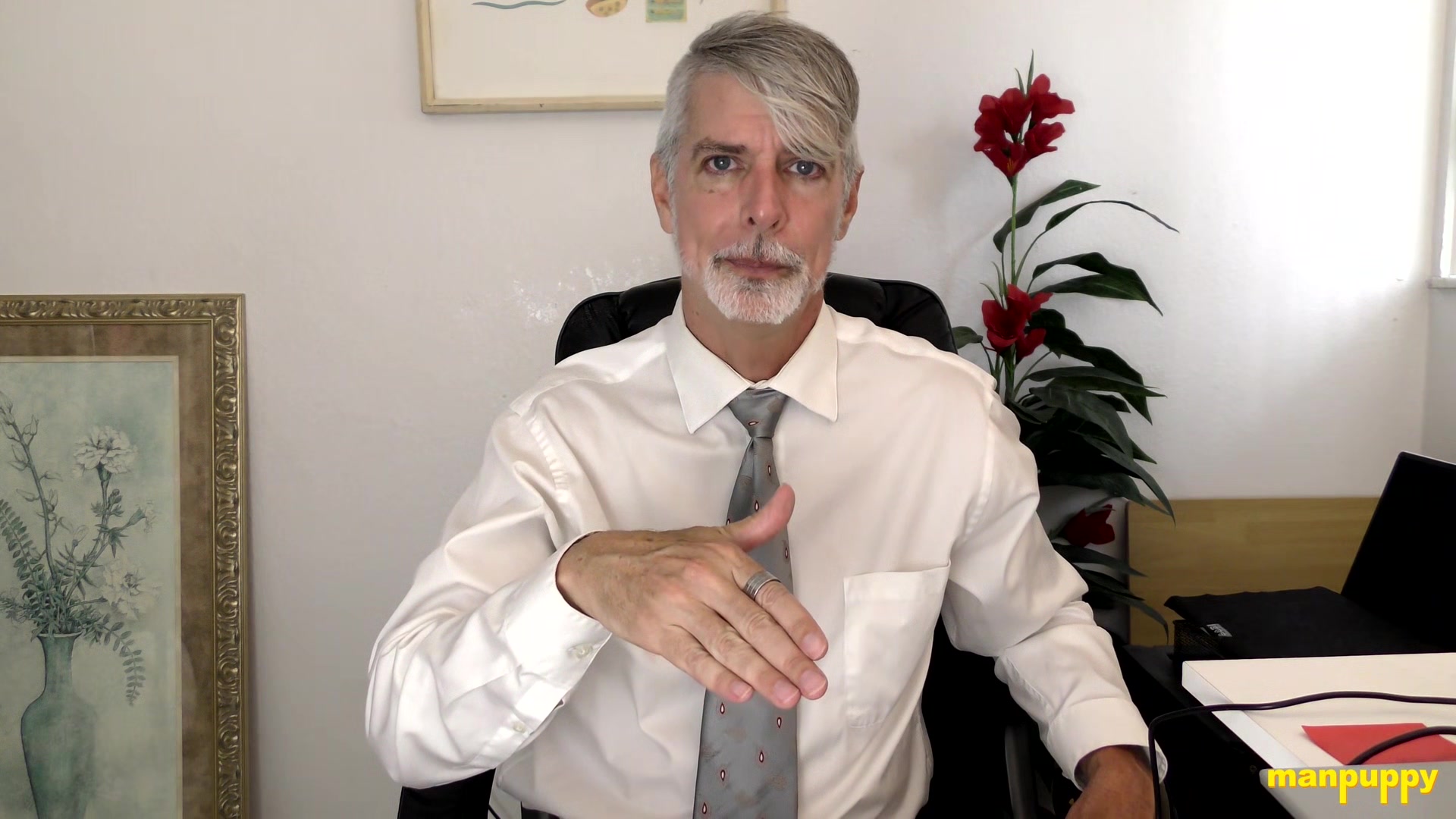 ManPuppy: Psychiatrist Richard Lennox Teaches Virgin To Cum In Office Session