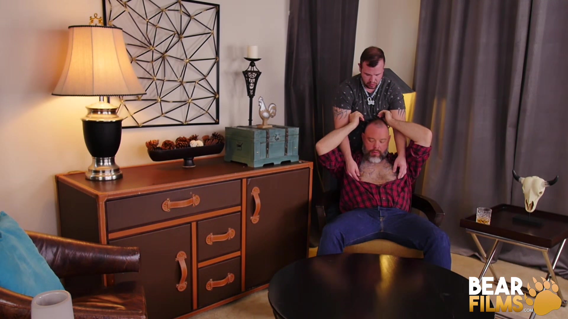 BEARFILMS Tattooed Bear Chip Young Fucks Kurt Jacobs Hairy Hole